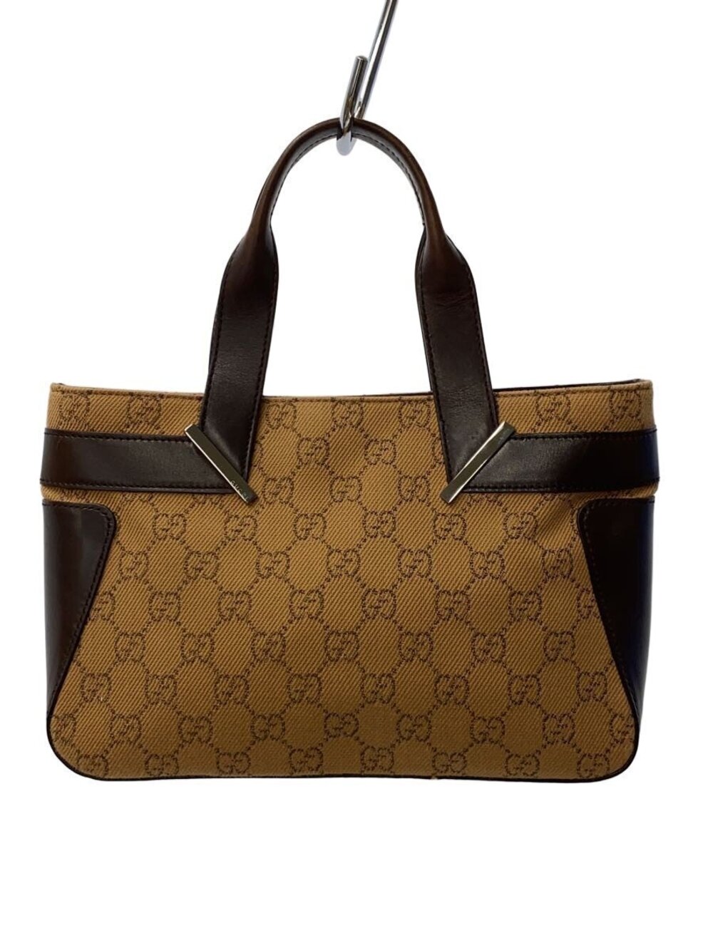 Gucci GG Denim Handbag brown monogram canvas leather